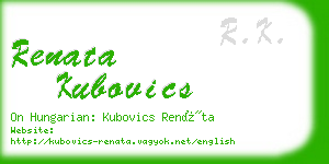 renata kubovics business card